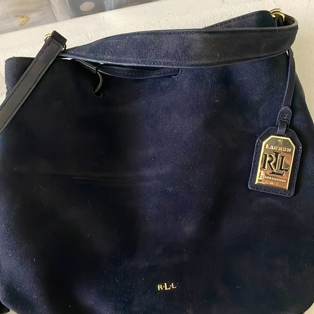 Ralph Lauren Vintage Shoulder Bag in Navy Blue